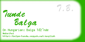 tunde balga business card